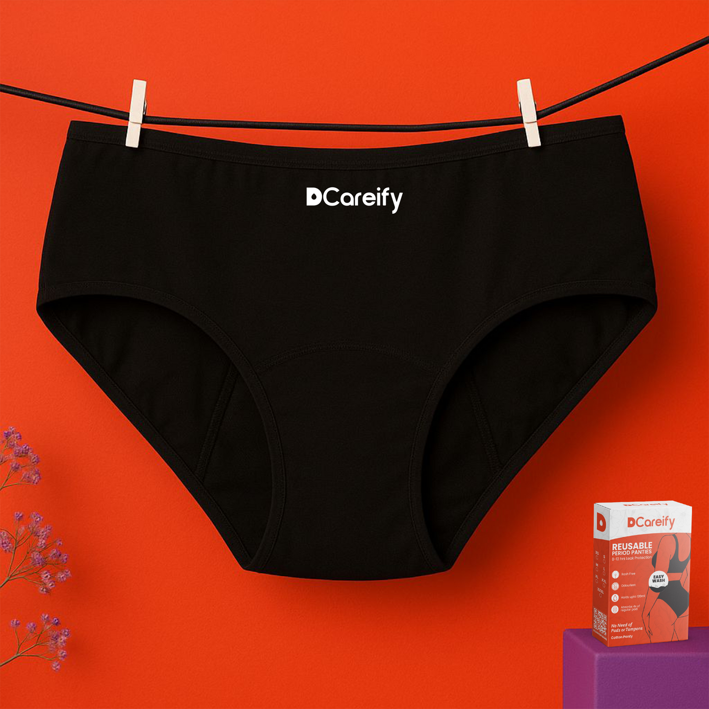 Leakproof Period Panty in Black - Dcareify