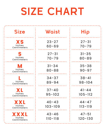 Dcareify Period panty Size Chart
