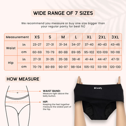 Period Panty Size Chart -  Dcareify